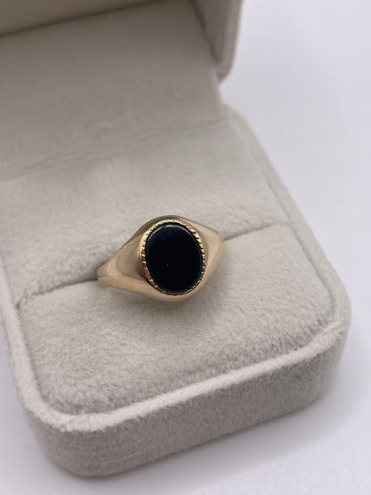 9ct gold onyx signet ring