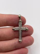Load image into Gallery viewer, 9ct white gold diamond cross pendant
