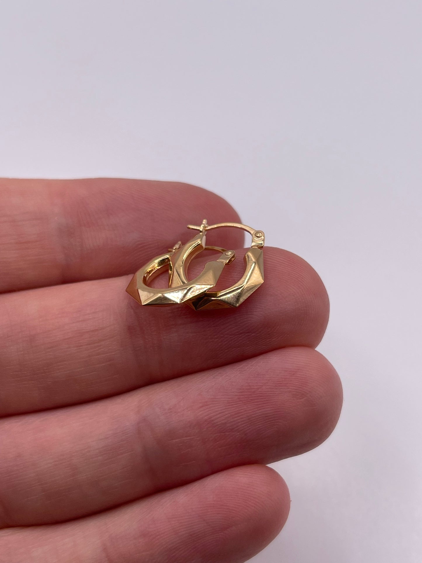 9ct gold creole earrings