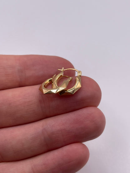 9ct gold creole earrings