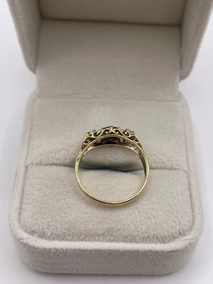 9ct gold sapphire ring