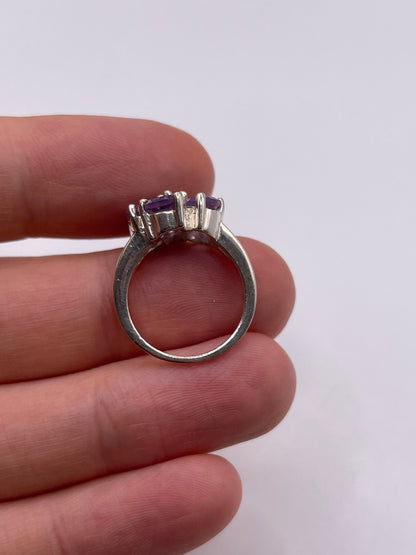 Silver amethyst ring