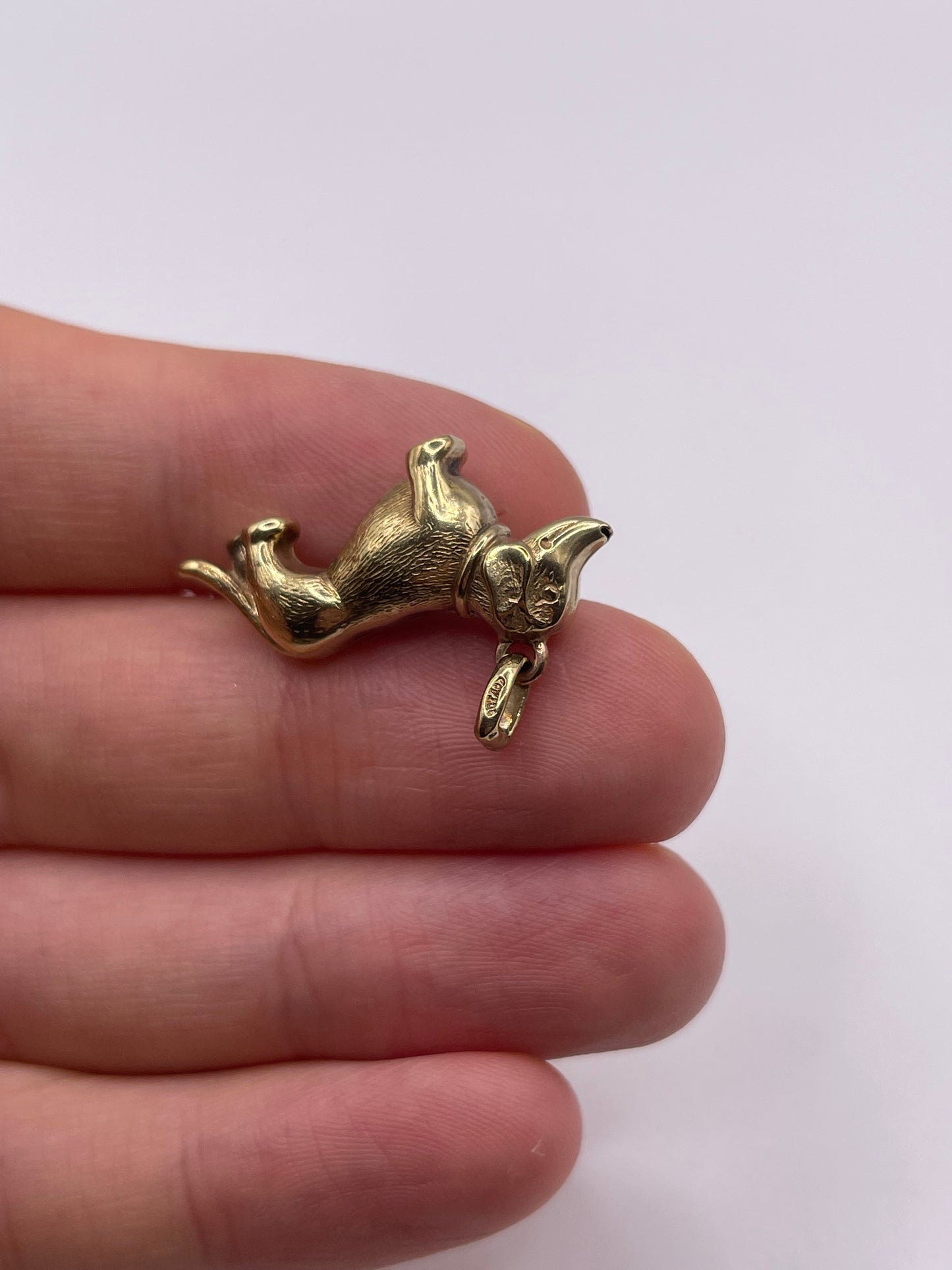 9ct gold dog charm