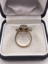 Load image into Gallery viewer, 9ct gold green amethyst and diamond ring
