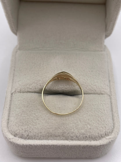 9ct gold heart signet ring