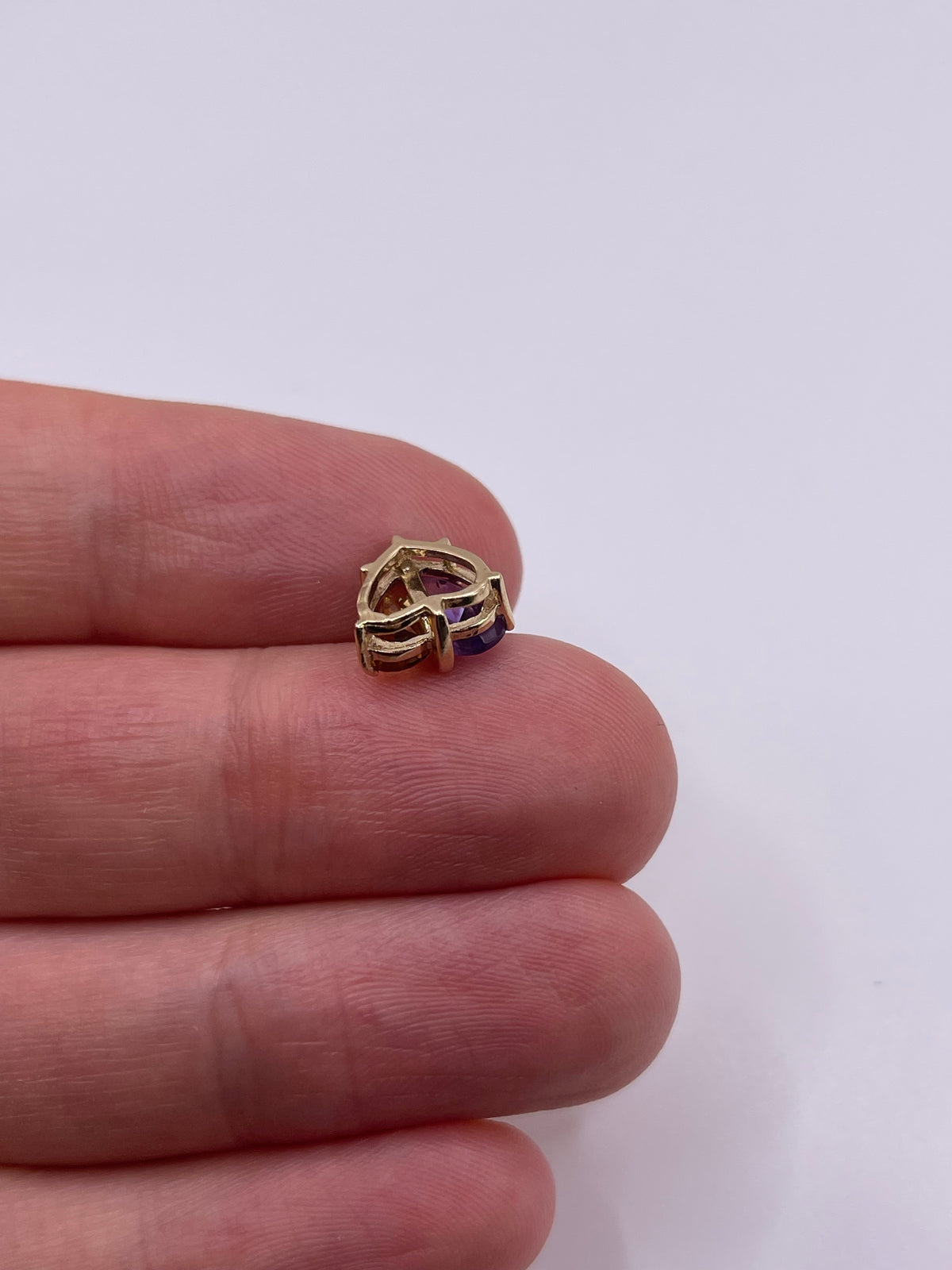 9ct gold citrine and amethyst pendant