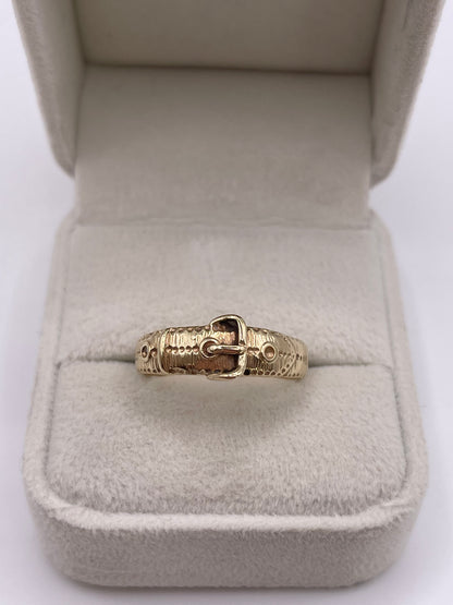9ct gold buckle ring