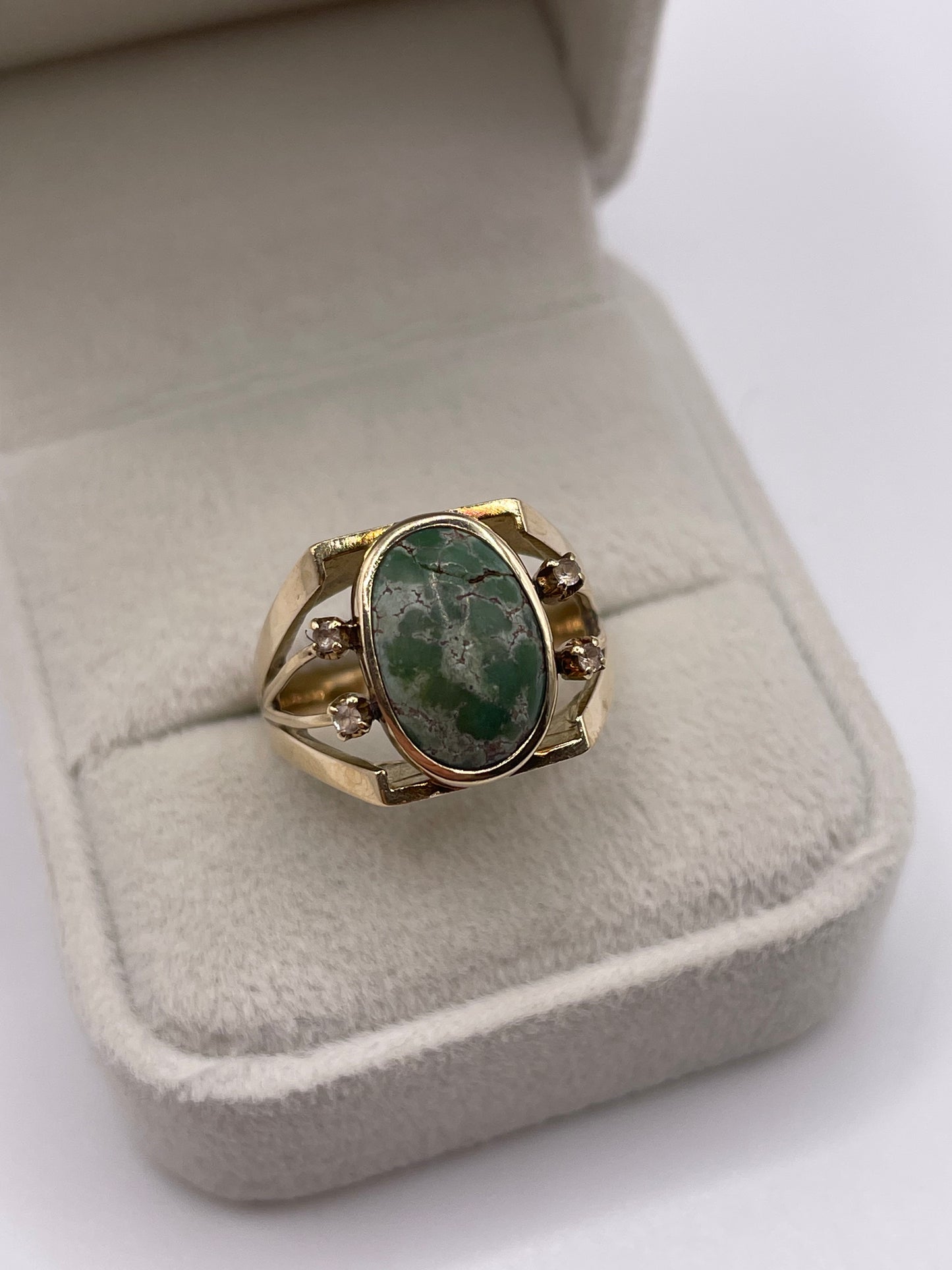 9ct gold turquoise ring