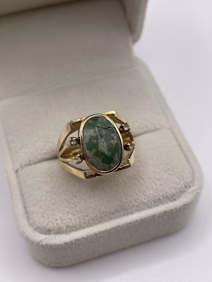 9ct gold turquoise ring