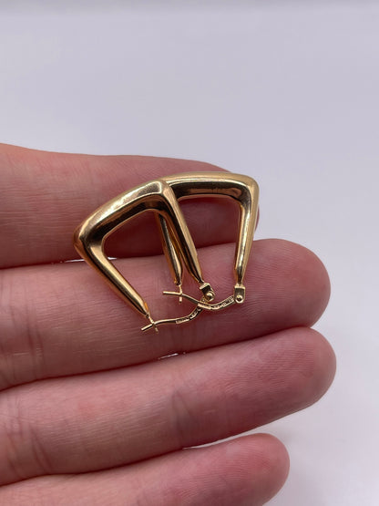 9ct gold creole earrings