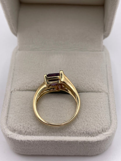 9ct gold amethyst ring
