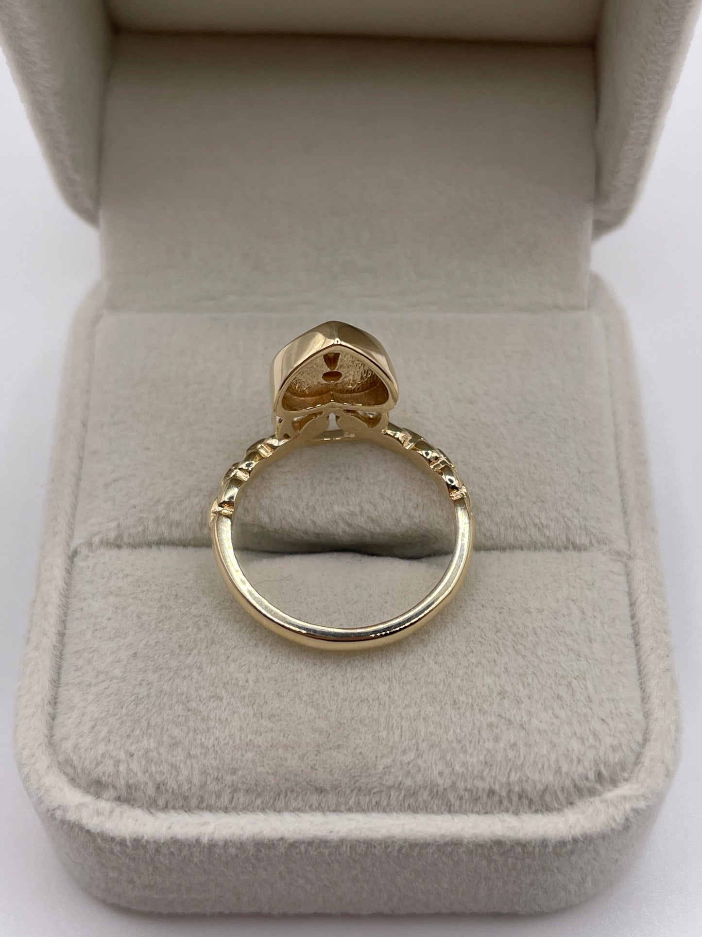 9ct gold padlock ring