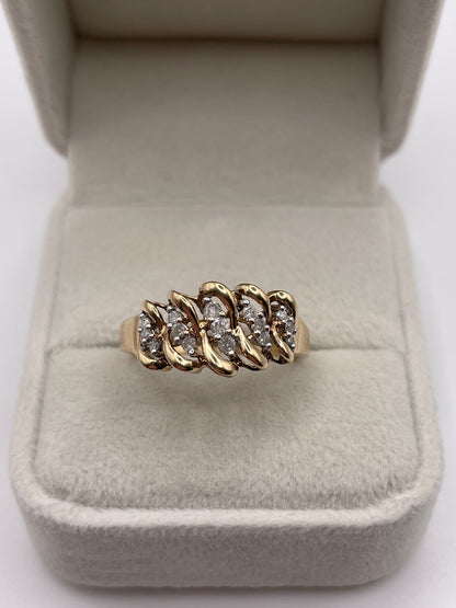 9ct gold diamond ring