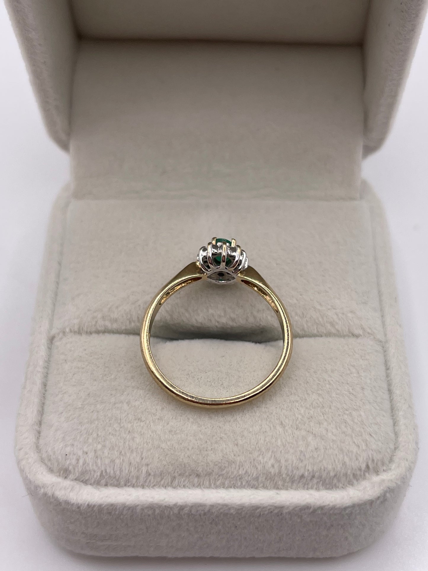 9ct gold emerald and diamond earrings