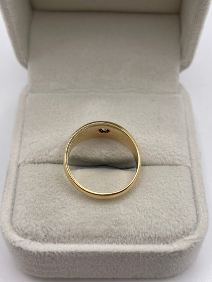 Antique 18ct gold old cut diamond gypsy ring