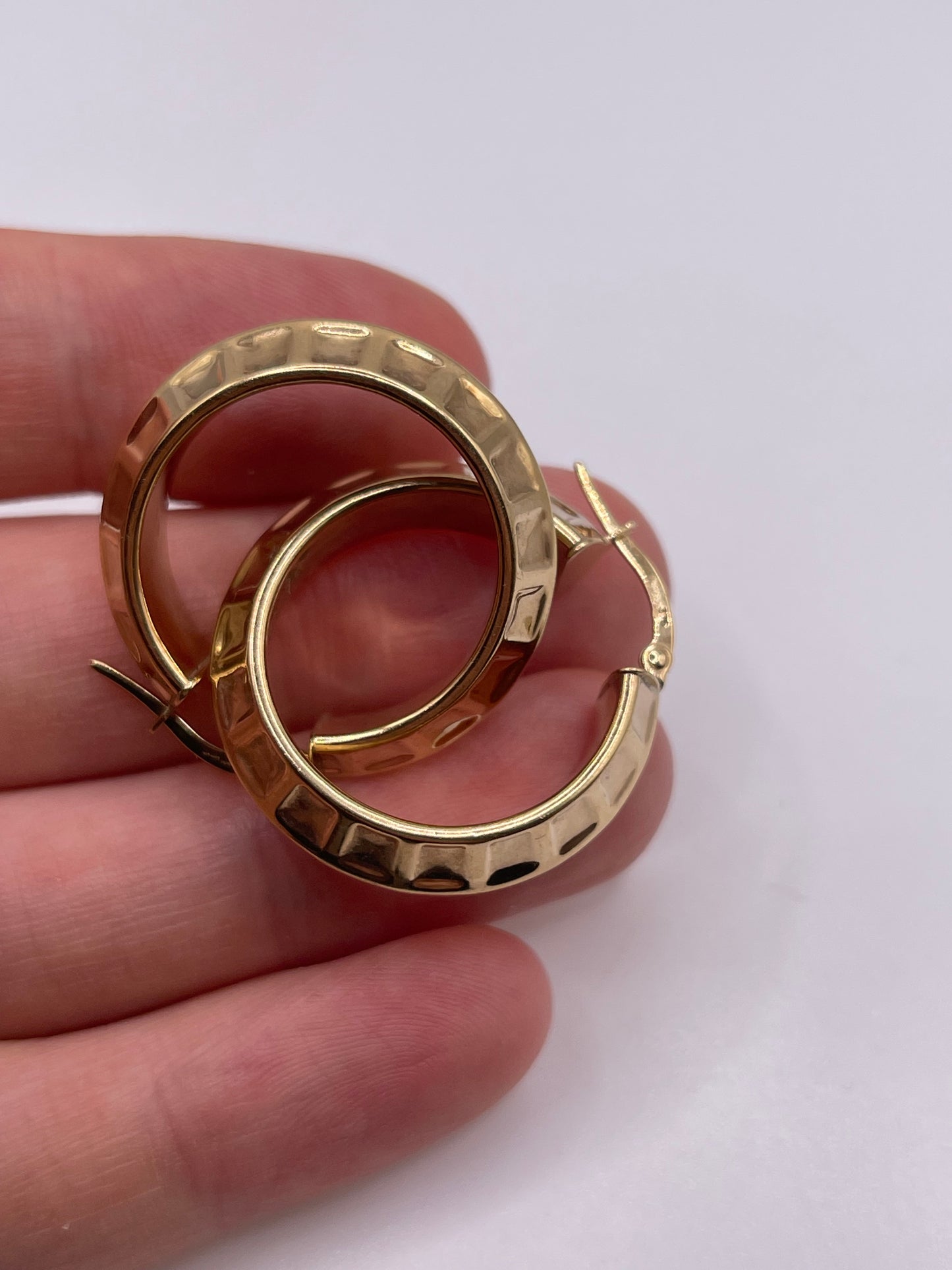 9ct gold creole earrings