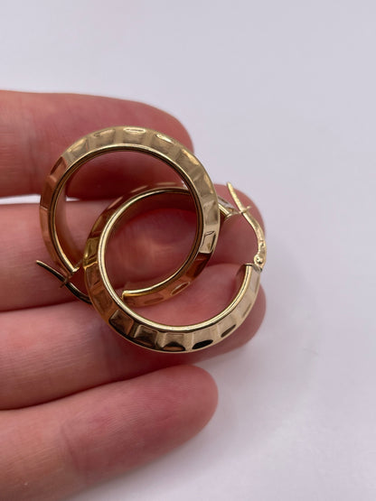 9ct gold creole earrings