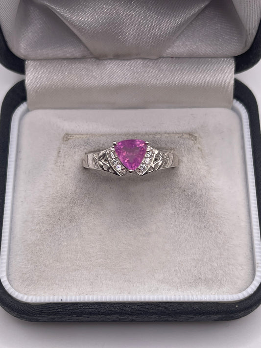 Silver topaz ring