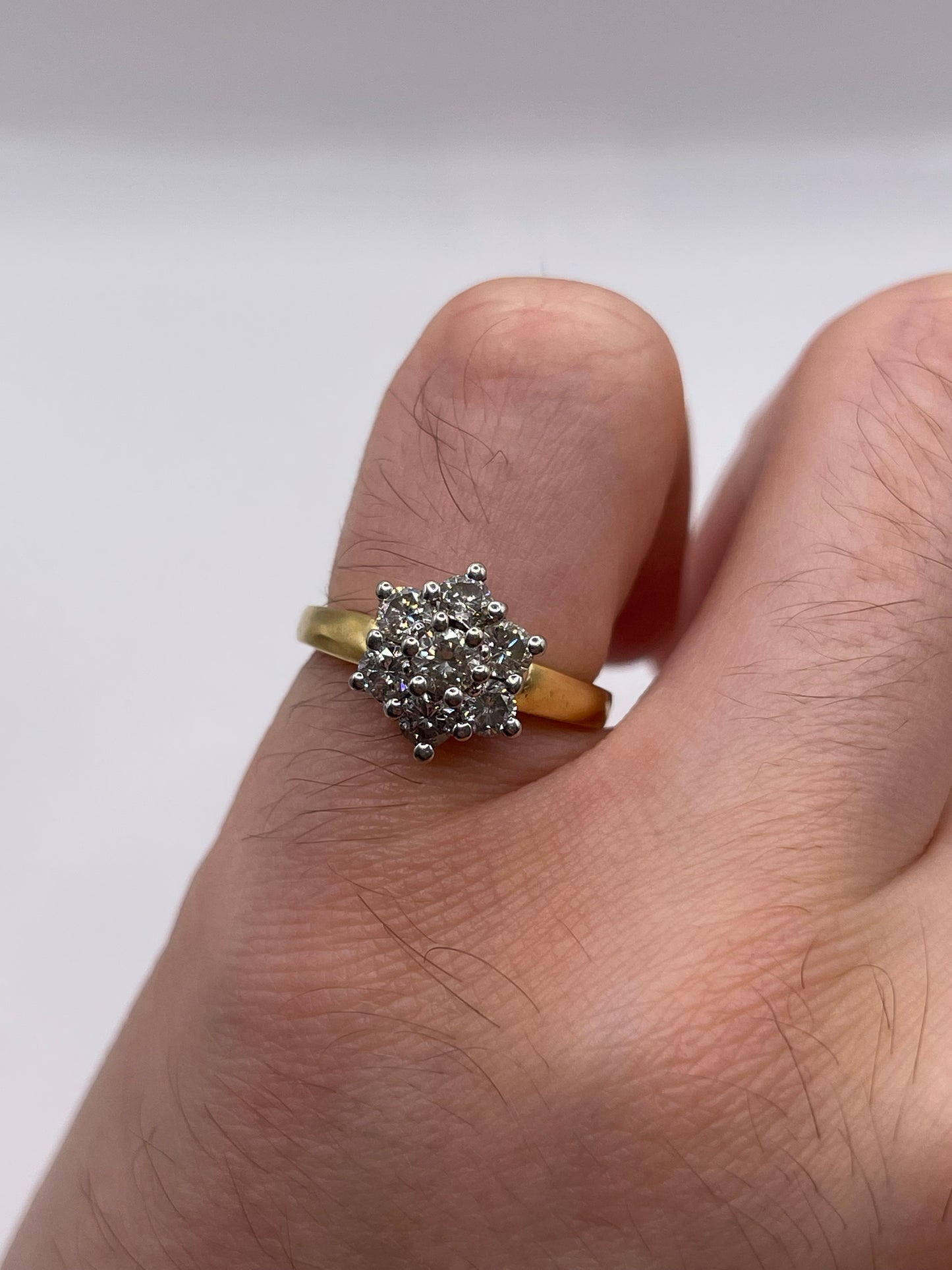 18ct gold 75 point diamond ring