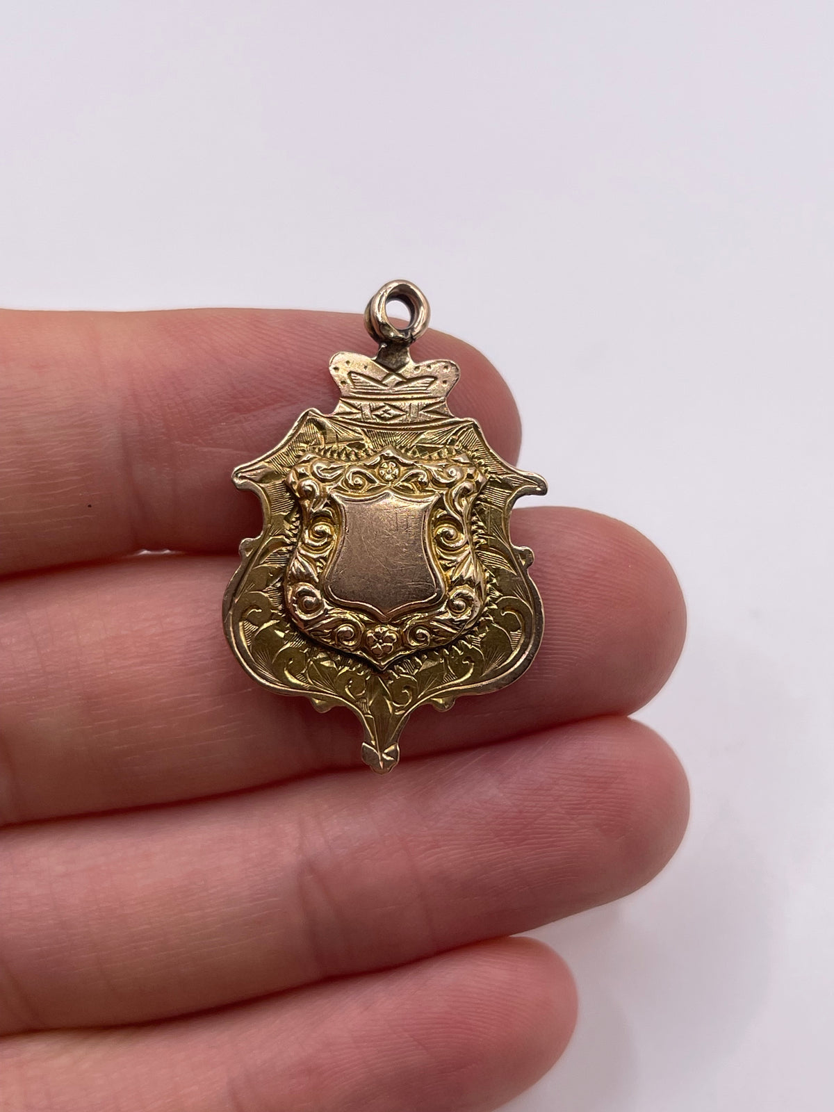 9ct rose gold fob pendant