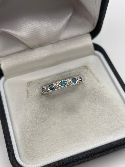 9ct gold topaz and diamond ring