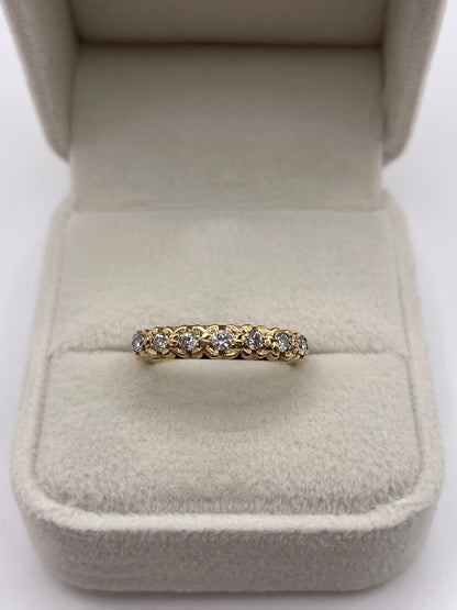 9ct gold diamond ring