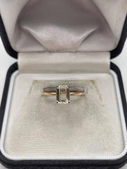 9ct rose gold quartz ring