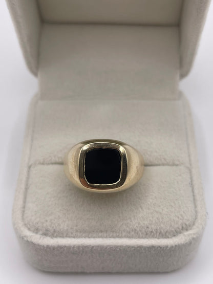 9ct gold onyx signet ring
