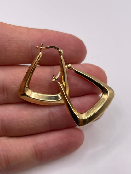 9ct gold creole earrings