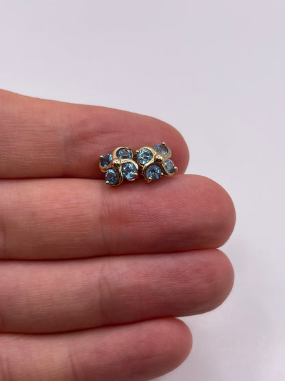 9ct gold topaz earrings