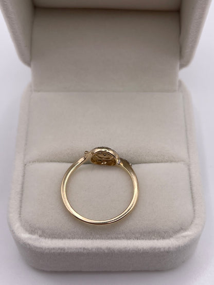 9ct gold diamond cluster ring