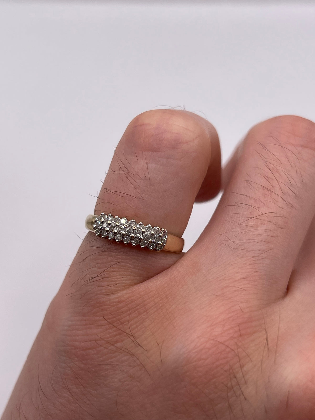9ct gold diamond cluster ring