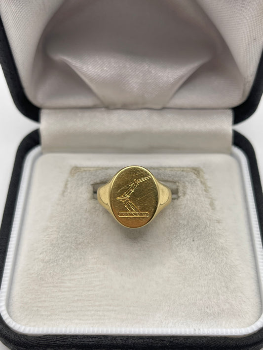 18ct gold intaglio signet ring
