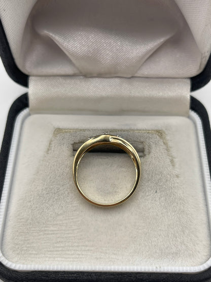 9ct gold ruby and diamond ring