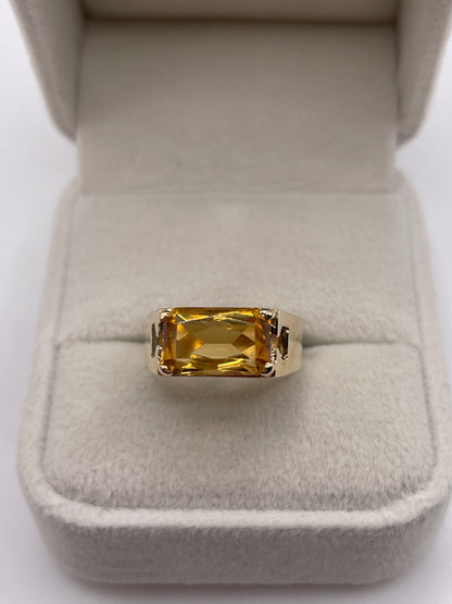 9ct gold citrine ring
