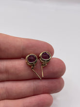 Load image into Gallery viewer, 9ct gold amethyst earrings
