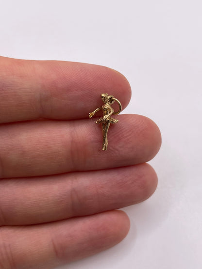 9ct gold ballerina charm