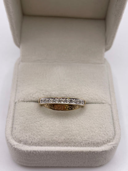 9ct gold diamond ring