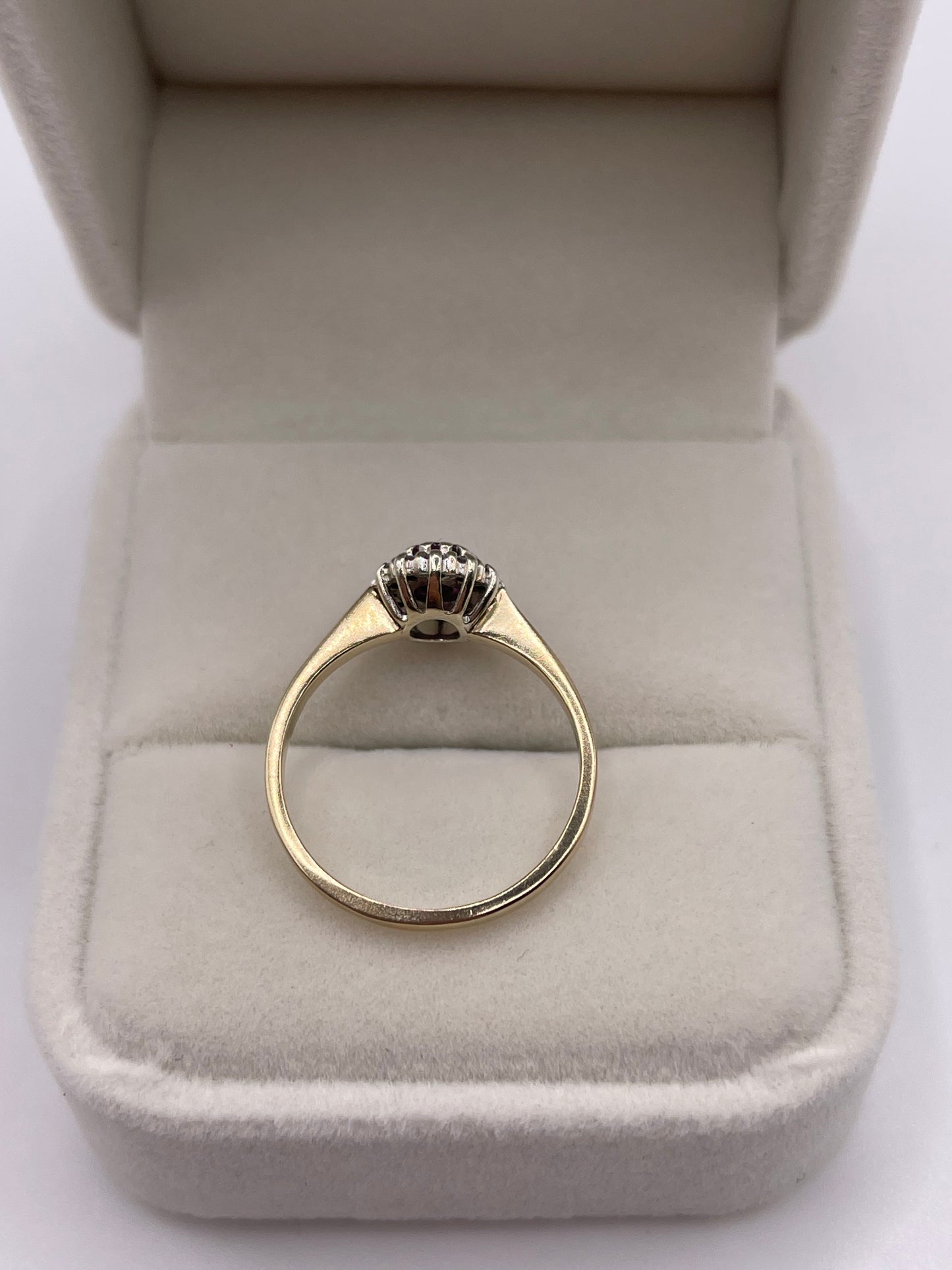 9ct gold ruby and diamond ring