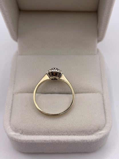 9ct gold ruby and diamond ring