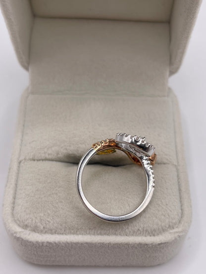 9ct white gold diamond cluster ring