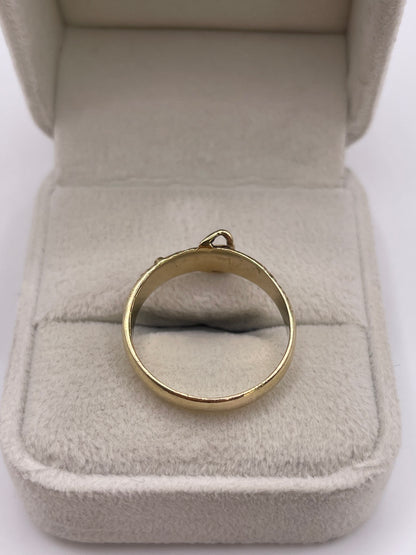 9ct gold buckle ring