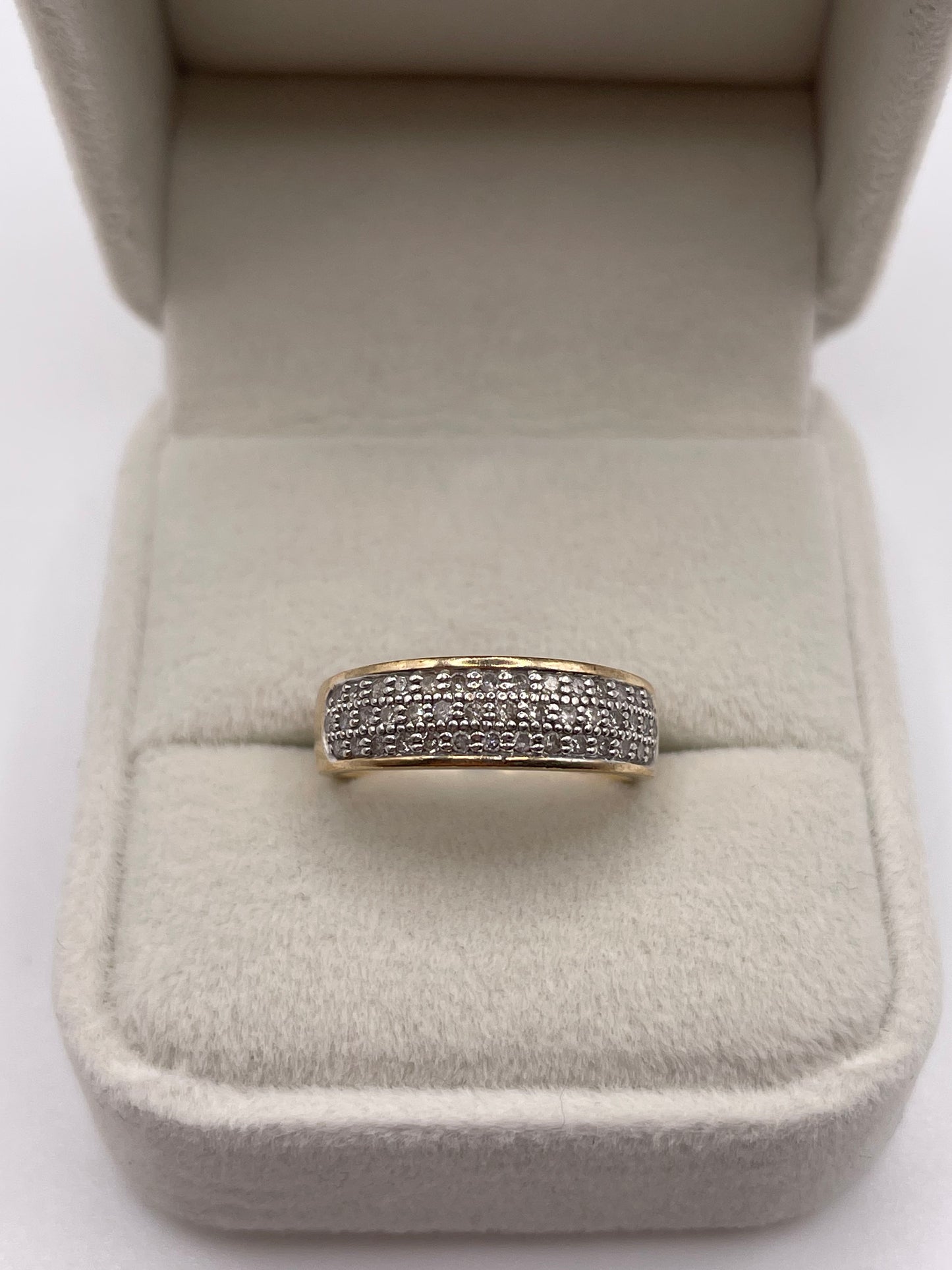 9ct gold diamond cluster ring