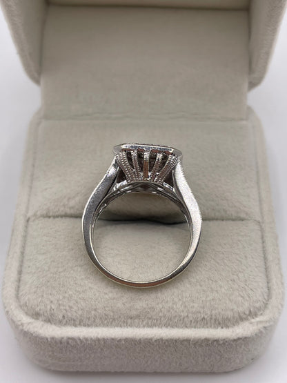 9ct white gold diamond cluster ring