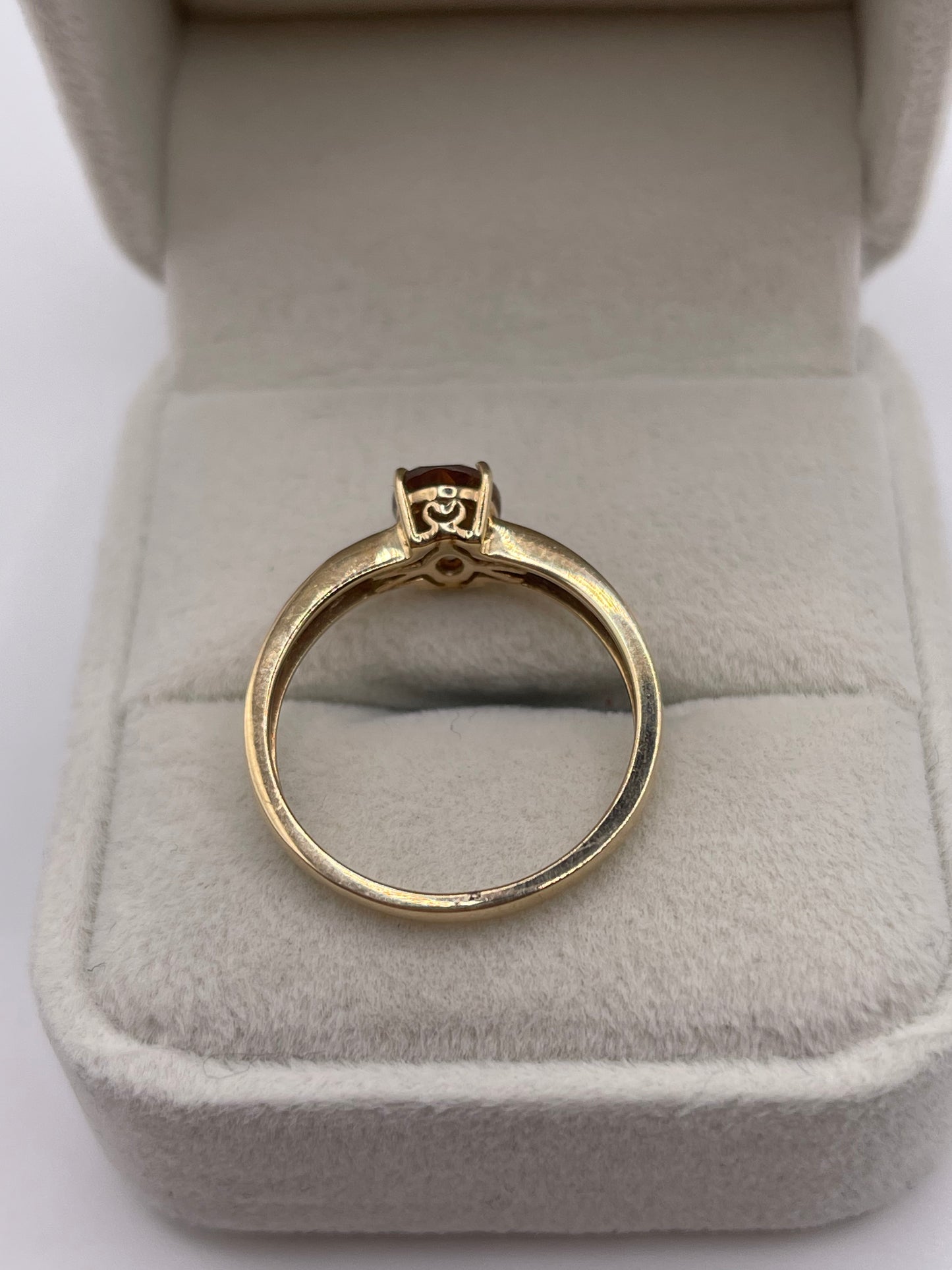 9ct gold andalusite and diamond ring