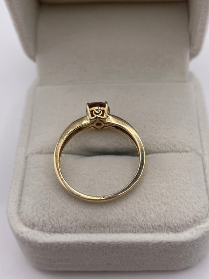 9ct gold andalusite and diamond ring