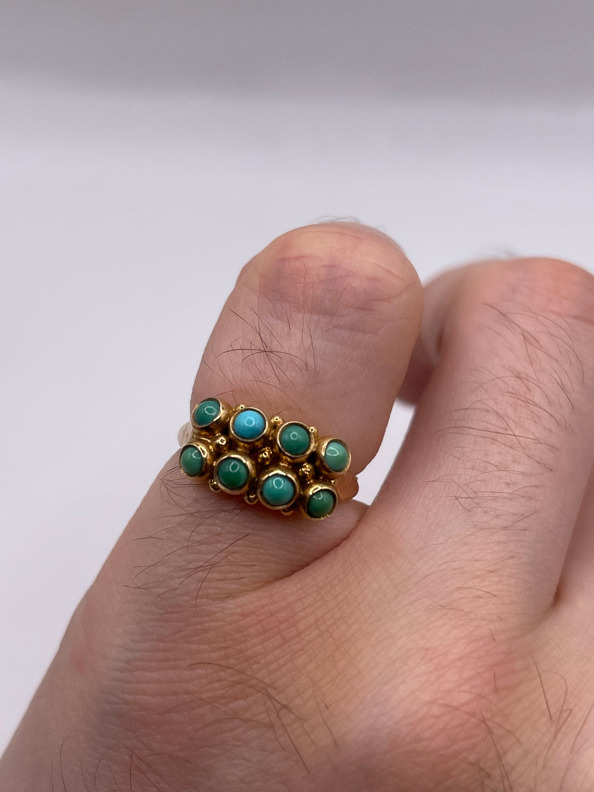 14ct gold turquoise ring