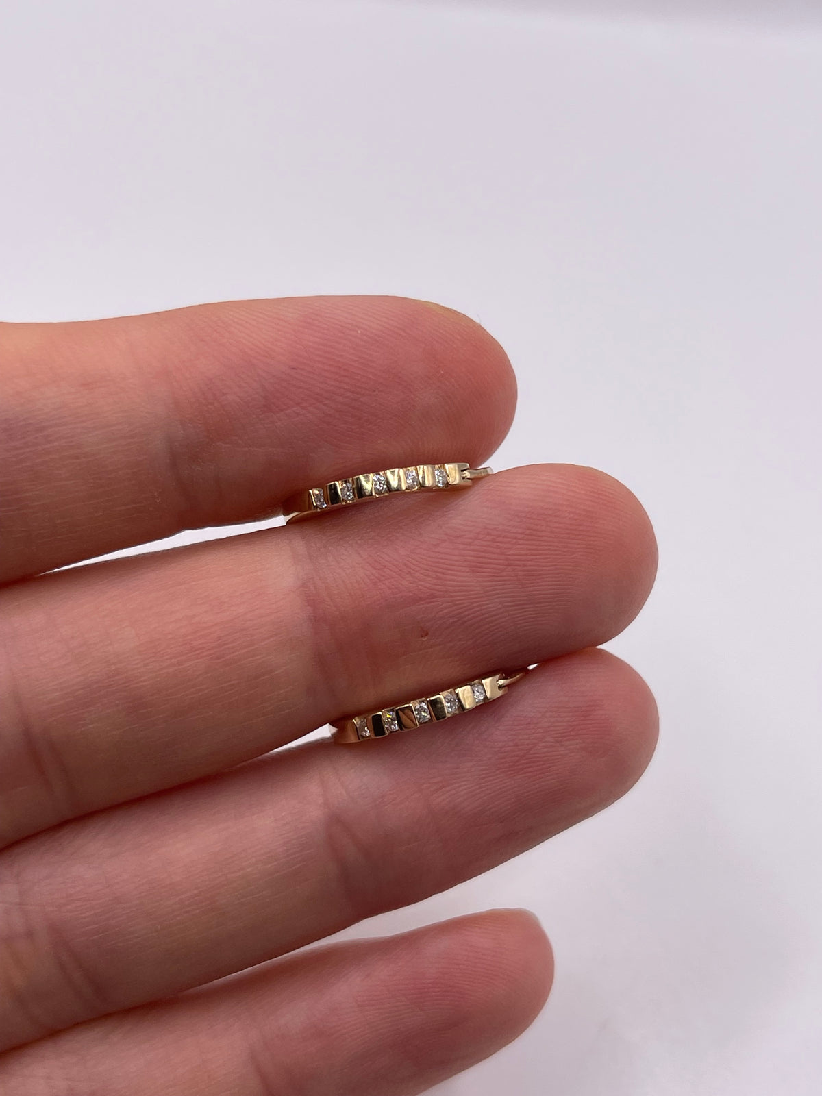 9ct gold diamond earrings