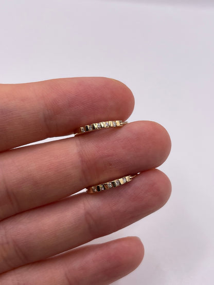 9ct gold diamond earrings