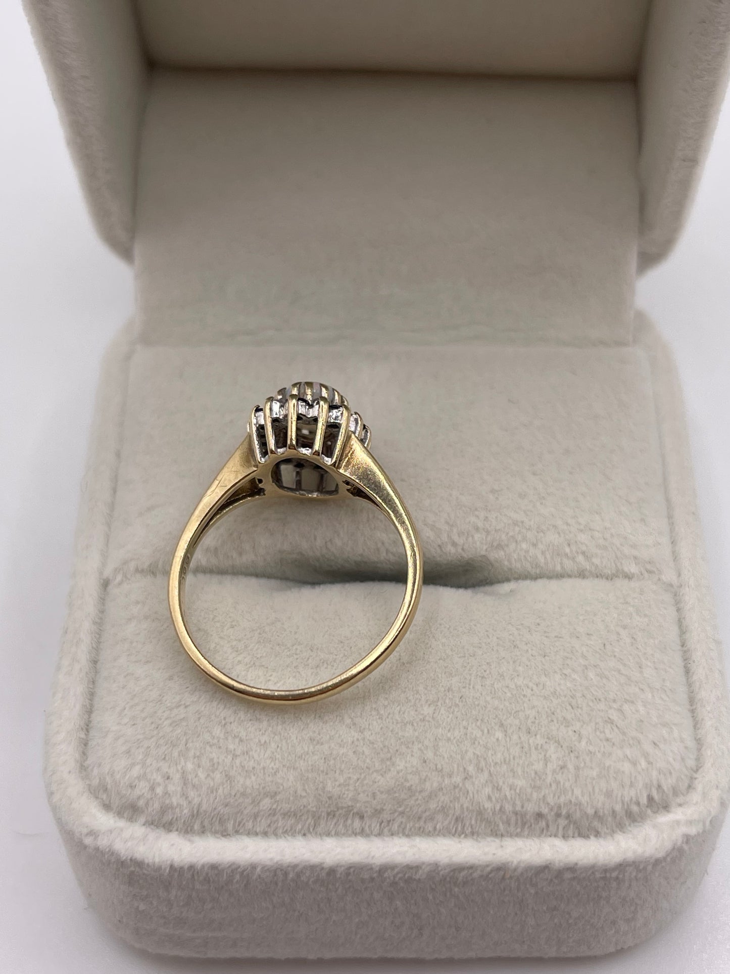 9ct gold opal, sapphire and diamond ring